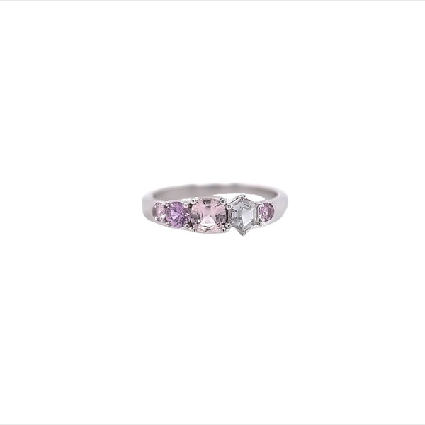 Aurora White Multi Sapphire Ring