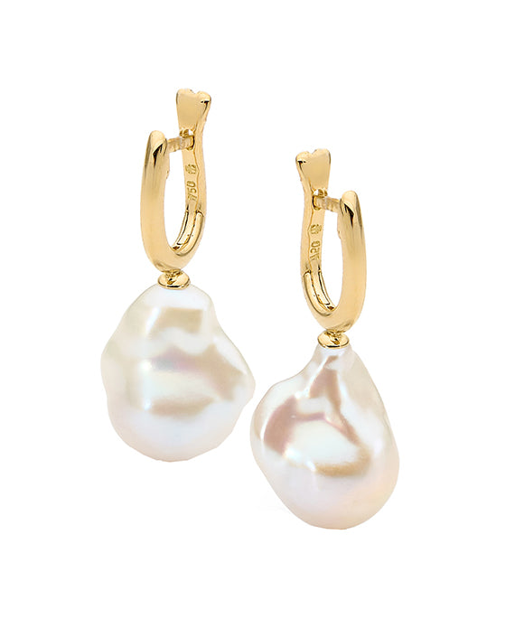 Baroque Freshwater Pearl Huggie Earrings