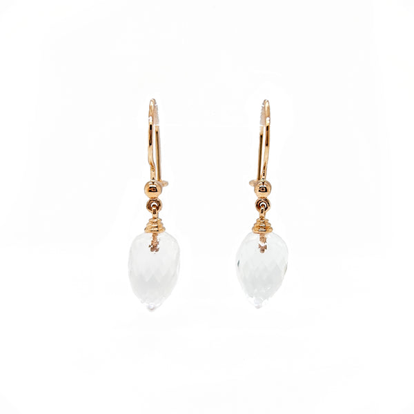 Rock Crystal Briolette Drop Earrings