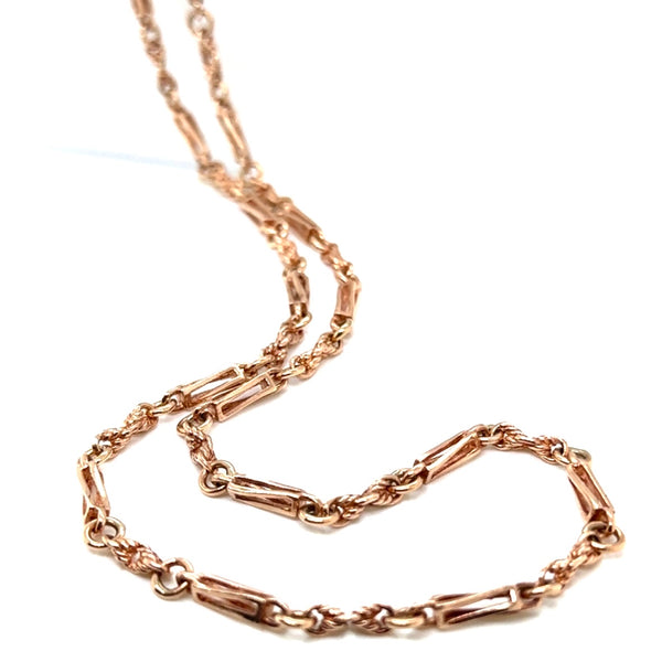Rose Gold Edwardian Fancy Link Chain