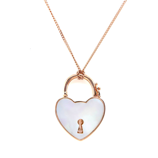 Mother of Pearl Padlock necklace