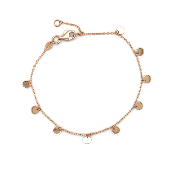 Rose Gold Disc Bracelet