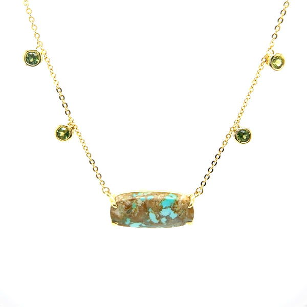Australian Turquoise and Parti Sapphire Necklace