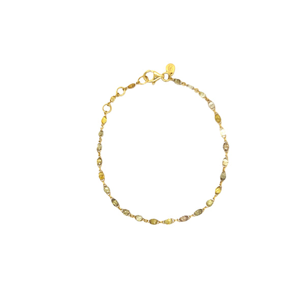 Multicoloured Diamond Briolette Bracelet
