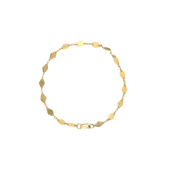 9ct Yellow Gold Flat Kite Shape Bracelet