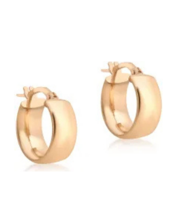 9ct Rose Gold Hoop Earrings – 14mm