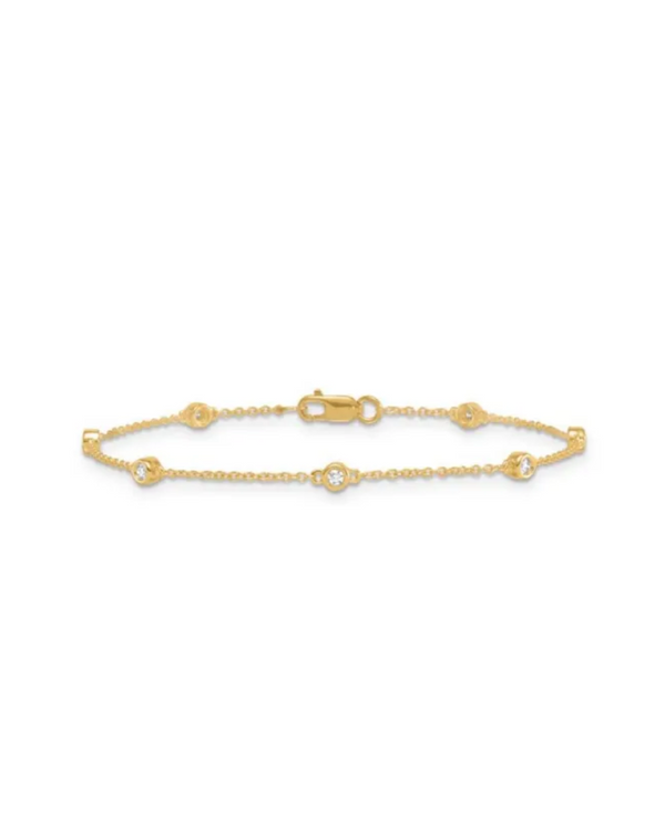 Lab Grown Diamond Station Bracelet