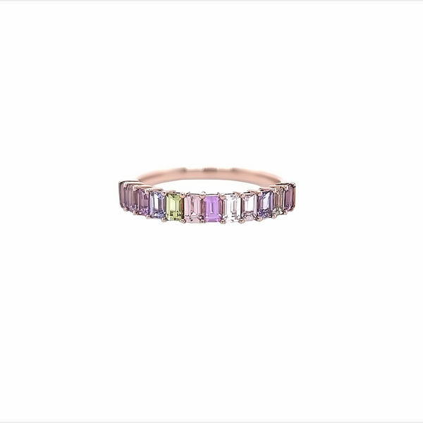 Aurora Pink Multi Sapphire Ring