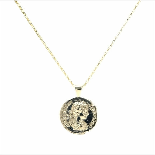 Gold Ancient Roman Replica Coin Pendant