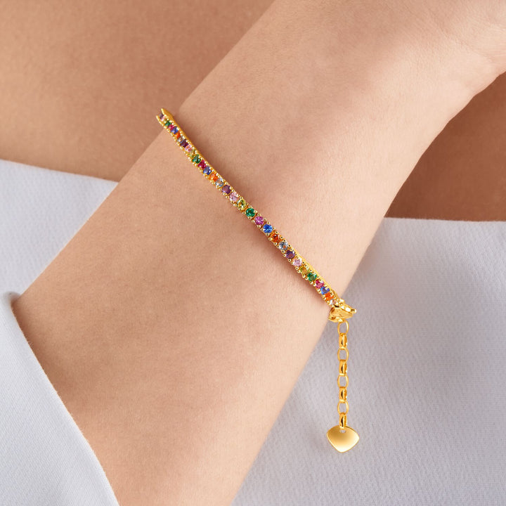 Thomas Sabo Bracelet Colourful Stones Gold | The Jewellery Boutique