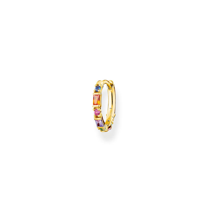 Thomas Sabo Single Hoop Earring Colourful Stones Gold | The Jewellery Boutique