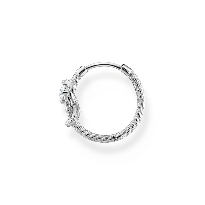 Thomas Sabo Single hoop earring rope with knot silver