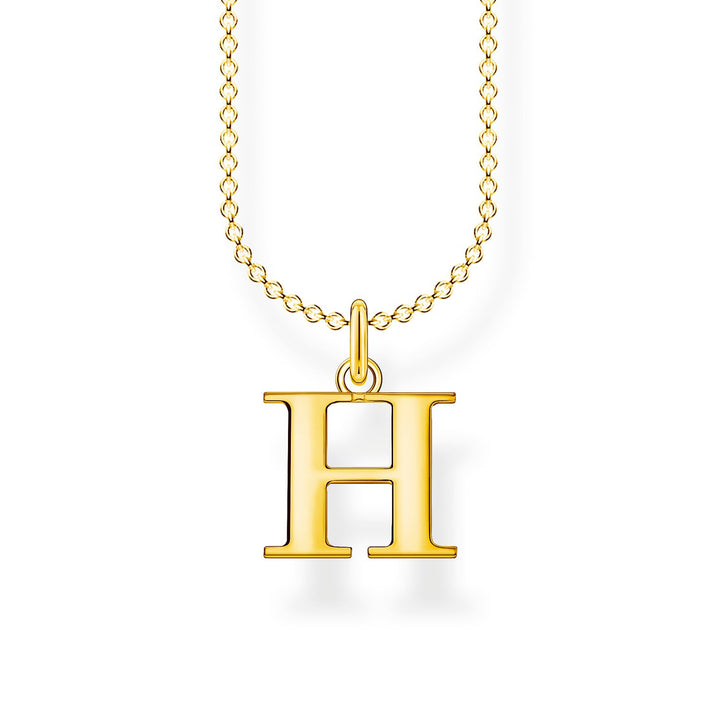 Thomas Sabo Necklace Letter H Gold | The Jewellery Boutique