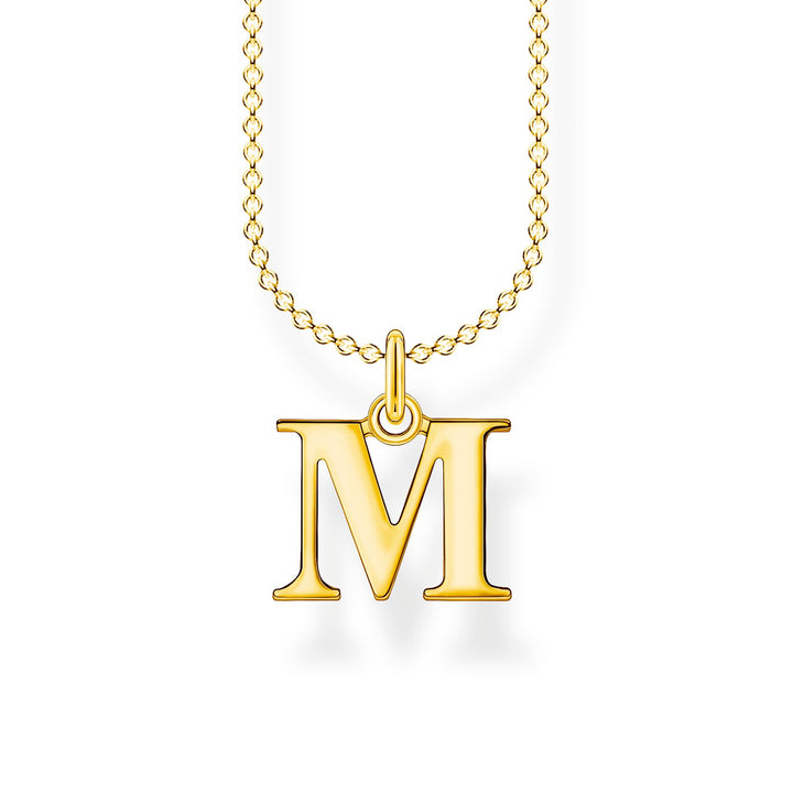 Thomas Sabo Necklace Letter M Gold | The Jewellery Boutique
