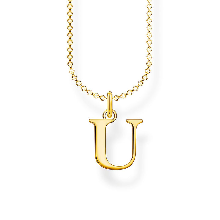 Thomas Sabo Necklace Letter U Gold | The Jewellery Boutique