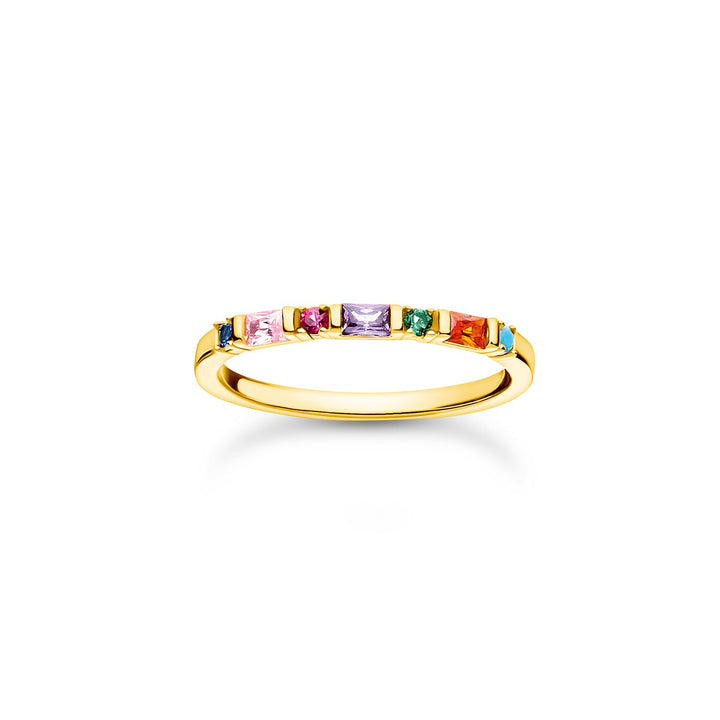 Thomas Sabo Ring Colourful Stones Gold | The Jewellery Boutique